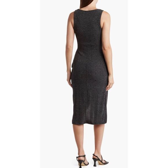 Lush | Side Tie Varigated Rib Tank Dress - Picture 3 of 8